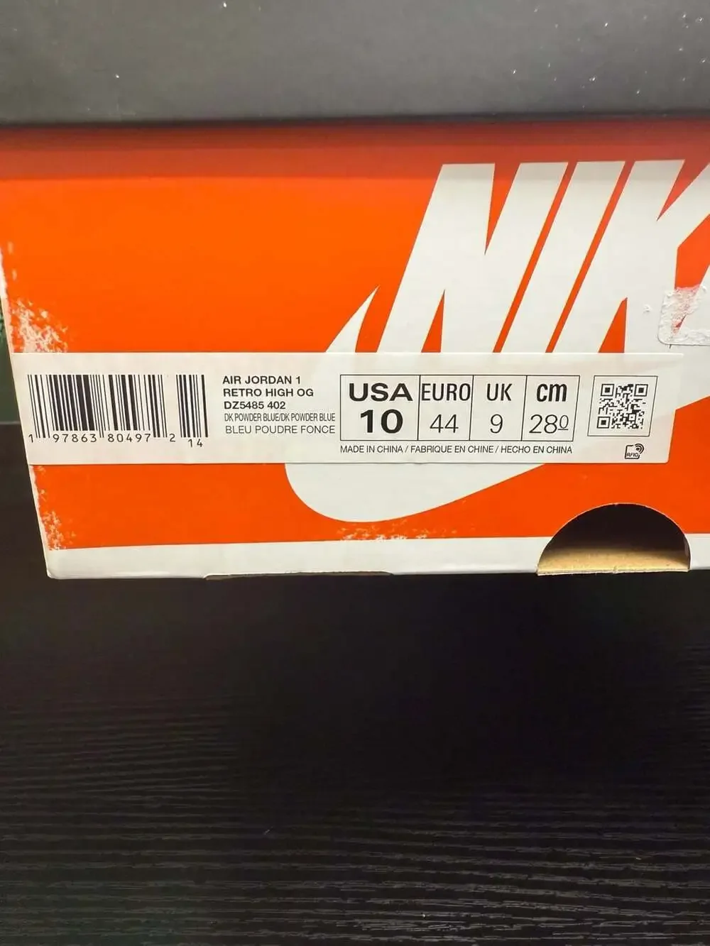 Air Jordan 1 High OG UNC Reimagined Men’s Size 10 Brand New